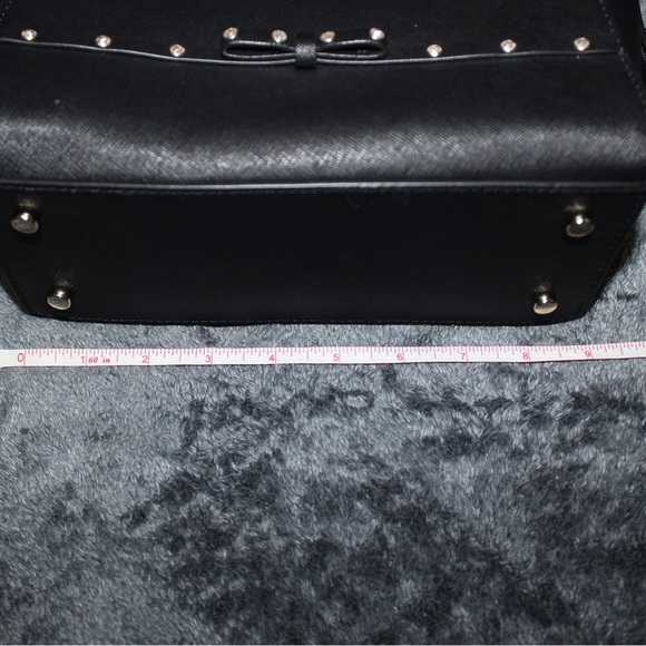 ✨HP ♠️Kate Spade Saffiano Leather Laurel Way Jeweled Bow Hadlee Satchel - Picture 10 of 12